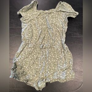 Cat & Jack Olive Floral Bodysuit